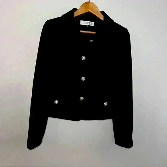 Tahari Arthur S. Levine Blazer, Black w/Jeweled Buttons, Size 6 NWOT Fully Lined - Picture 1 of 5